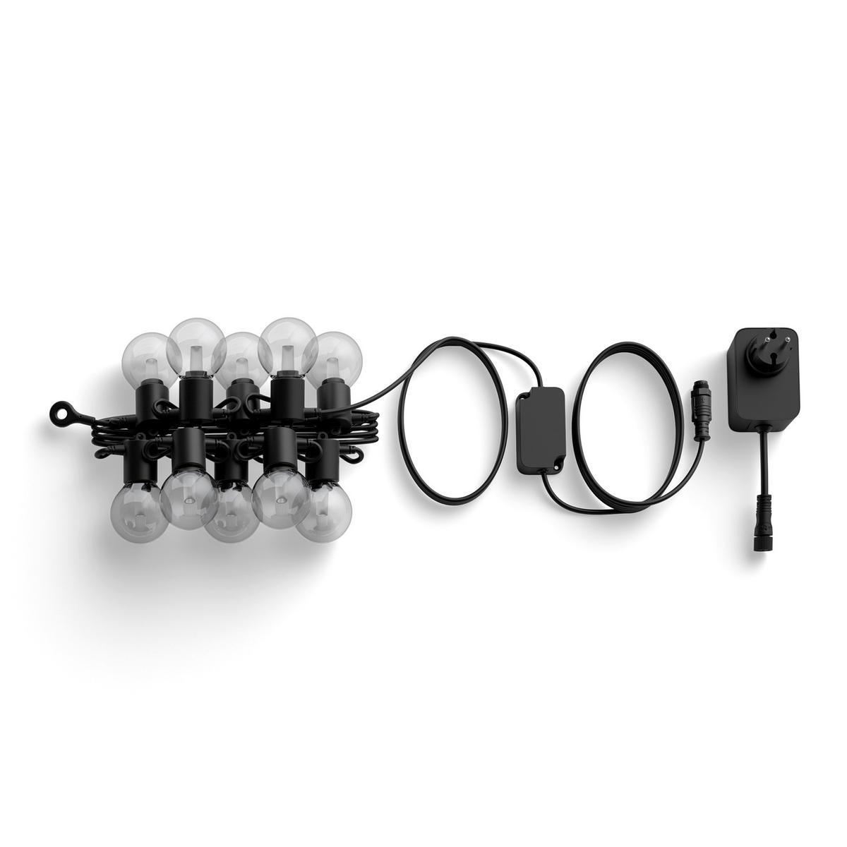 LICHTERKETTE  - Schwarz, Basics, Metall (5,8/10,6/700cm) - Philips HUE