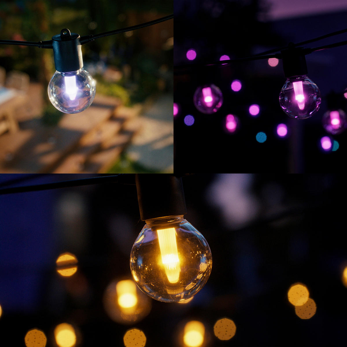 LICHTERKETTE  - Schwarz, Basics, Metall (5,8/10,6/700cm) - Philips HUE