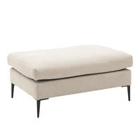 HOCKER in Textil Beige  - Beige/Schwarz, Design, Textil (101/43/69cm) - Trendmanufaktur