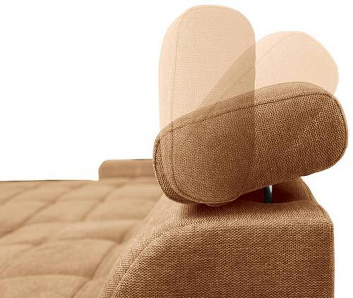 ECKSOFA inkl.Funktionen Orange Webstoff  - Schwarz/Orange, Design, Kunststoff/Textil (276/173cm) - Stylife