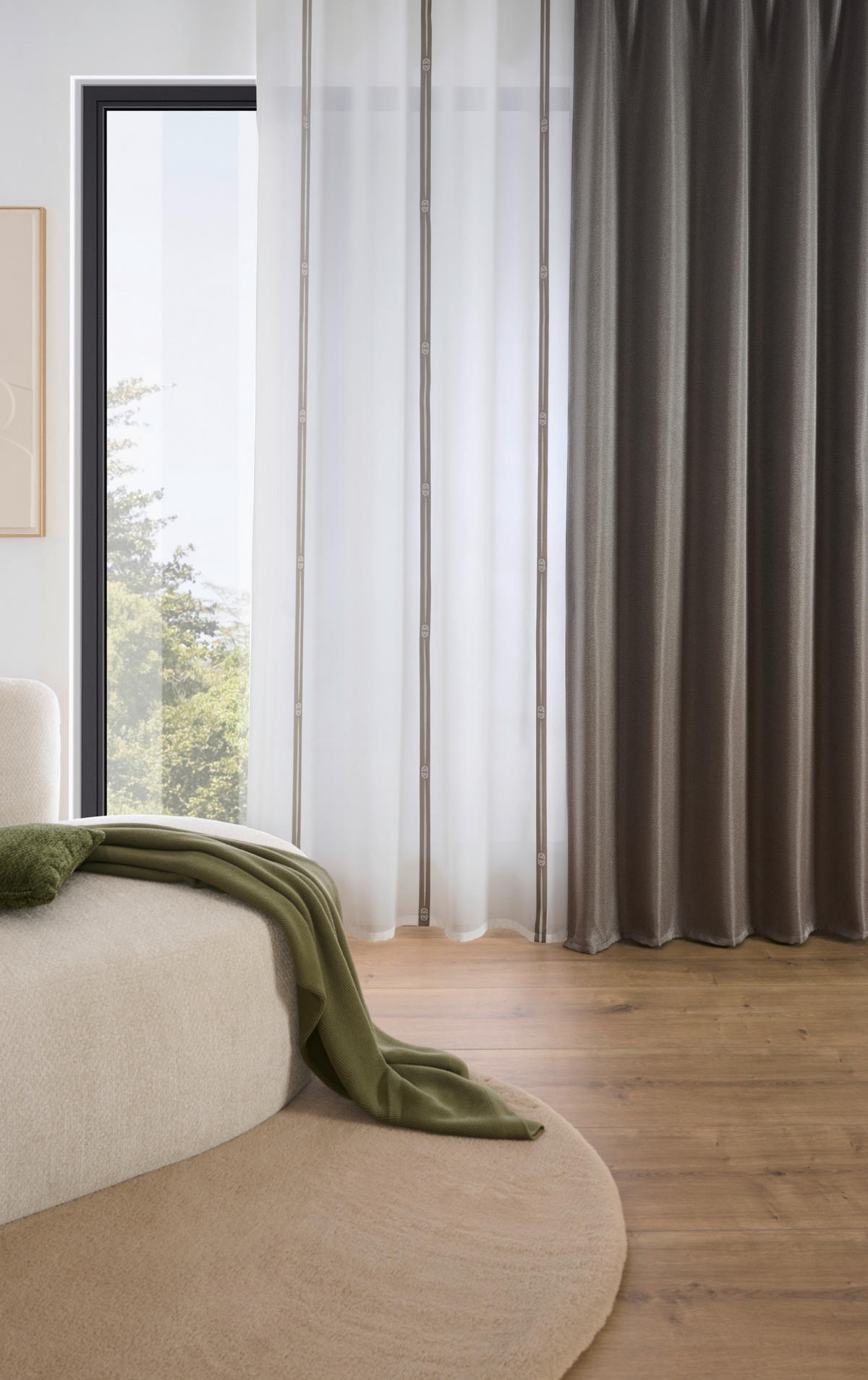 KÉSZFÜGGÖNY blackout (fényzáró)  - taupe, Konventionell, textil (140/260cm) - Dieter Knoll