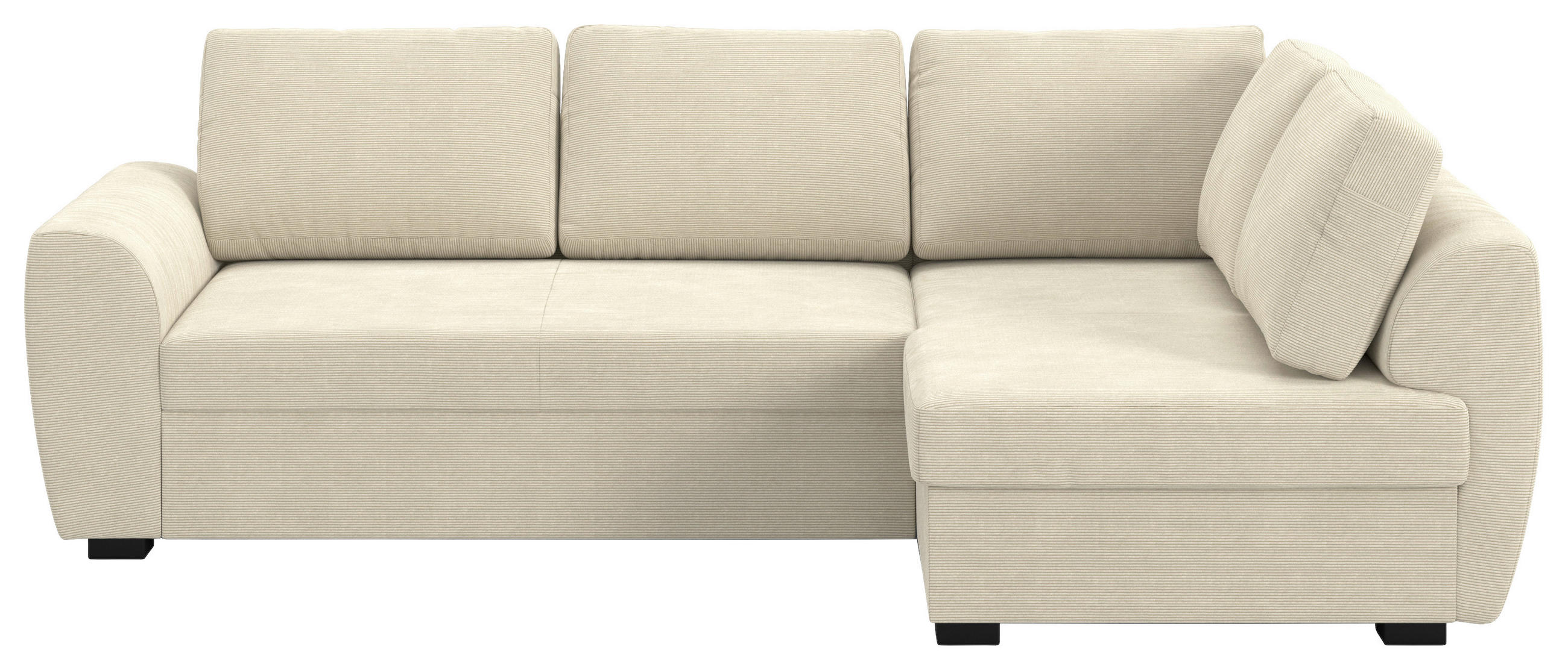 KUTNA GARNITURA tekstil  bež   - bež/crna, Trend, tekstil/plastika (253/154cm) - MID.YOU