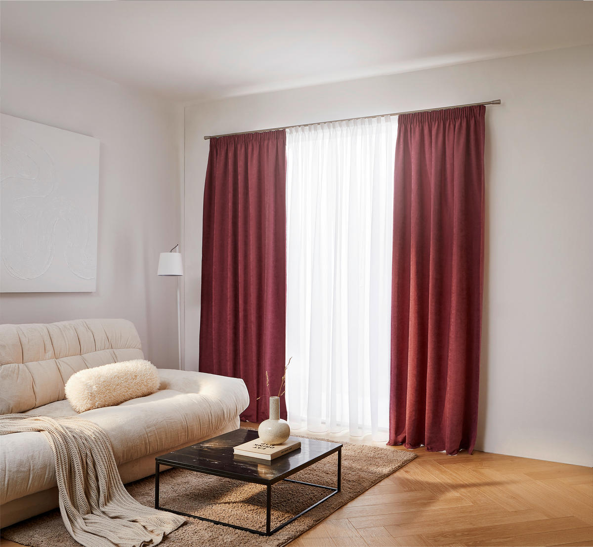 FERTIGSTORE  transparent  300/245 cm   - Weiß, Basics, Textil (300/245cm) - Esposa