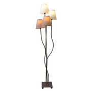 STEHLEUCHTE - Beige/Braun, LIFESTYLE, Textil/Metall (138cm)