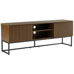 LOWBOARD Bueno  in 160/60/40 cm  - Eiche dunkel/Schwarz, MODERN, Holzwerkstoff/Metall (160/60/40cm) - Xora