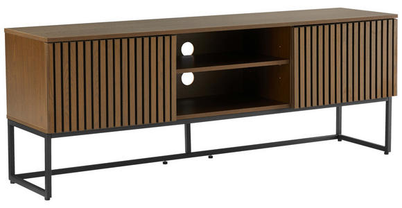 LOWBOARD Bueno  in 160/60/40 cm  - Eiche dunkel/Schwarz, MODERN, Holzwerkstoff/Metall (160/60/40cm) - Xora