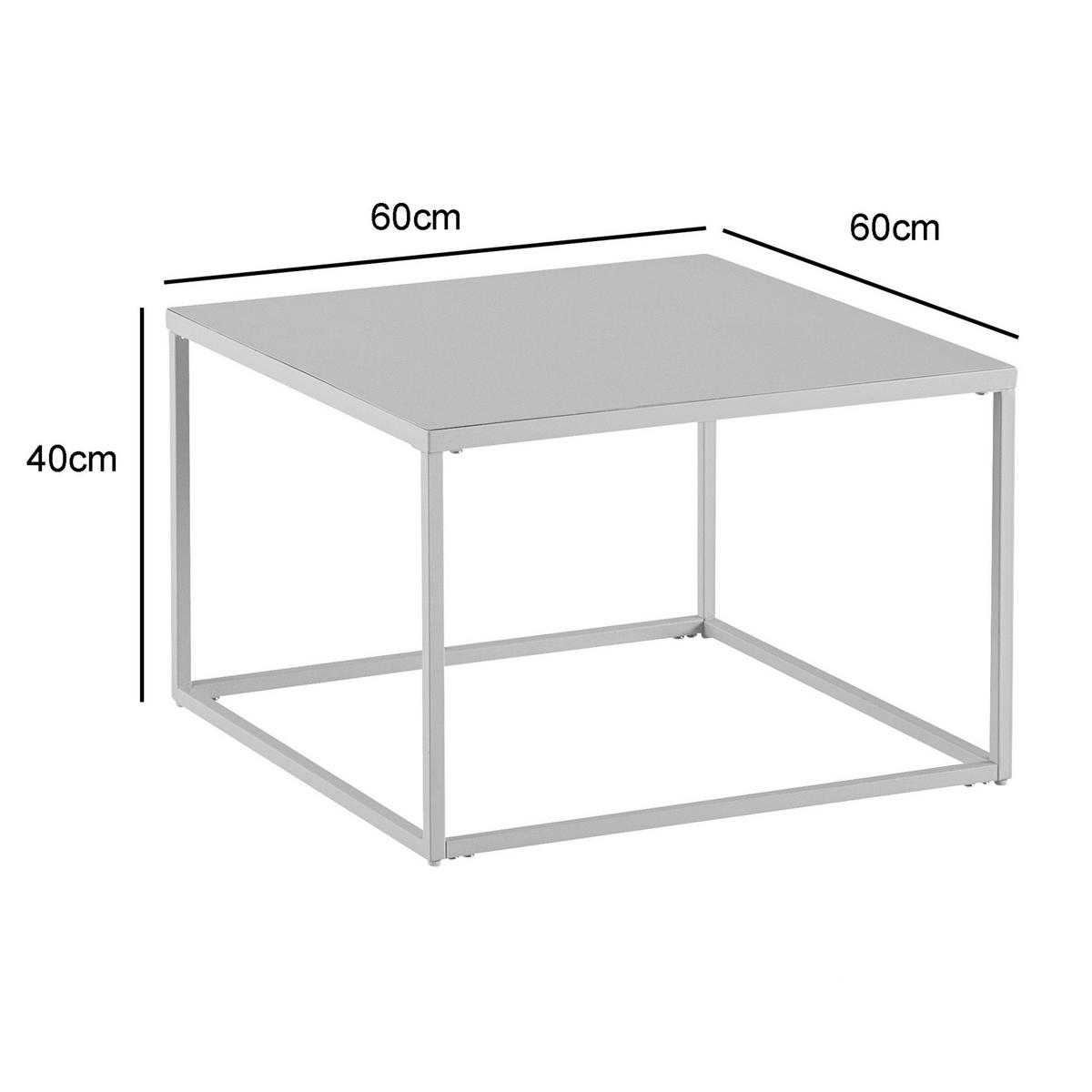 KLUB STOLIĆ - bijela, Design, metal (60/60/40cm) - MID.YOU