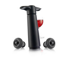 PUMPA ZA VINO sa 2 čepa    - crna, Basics, plastika (8.5/22.3/4.3cm) - Vacu Vin