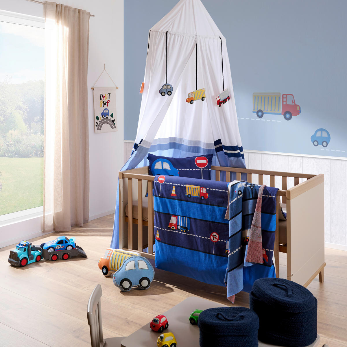 POSTELJINA ZA BEBE  100/135 cm    - plava, Osnovno, tekstil (100/135cm) - Patinio