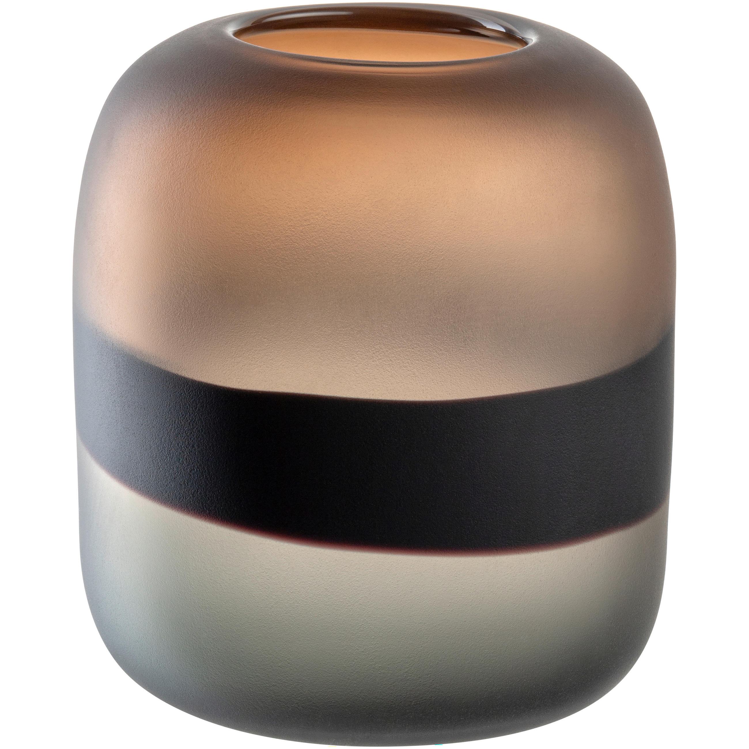 VASE CORSO SABBIA  - Schwarz/Braun, Basics, Glas (17,5/19/17,5cm) - Leonardo