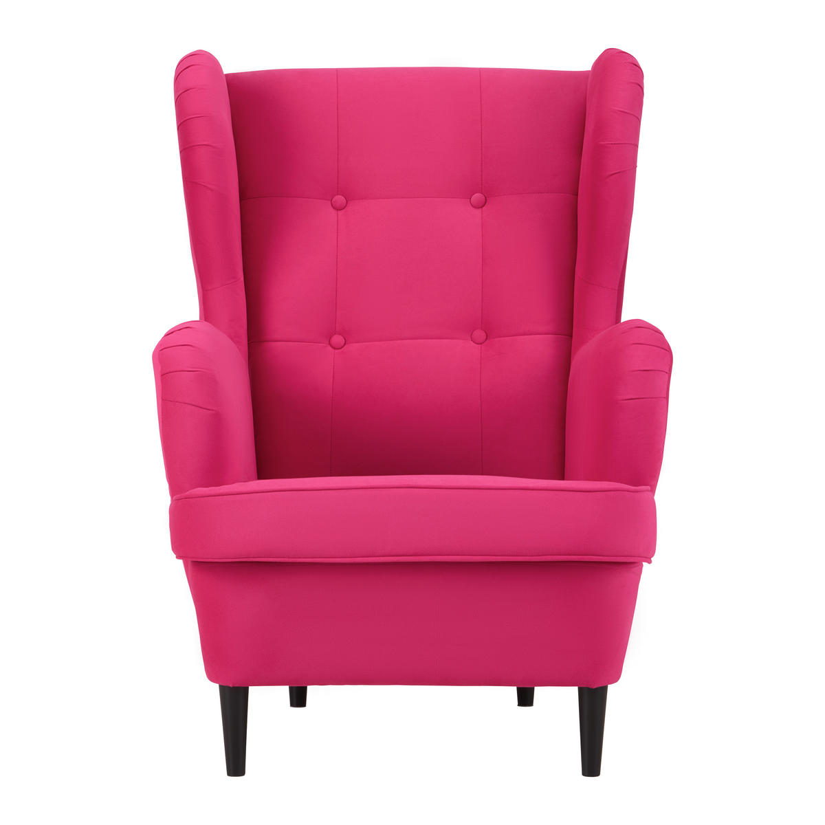 FÅTÖLJ i textil, trämaterial pink  - pink/svart, trämaterial/trä (78/102/98cm) - MID.YOU