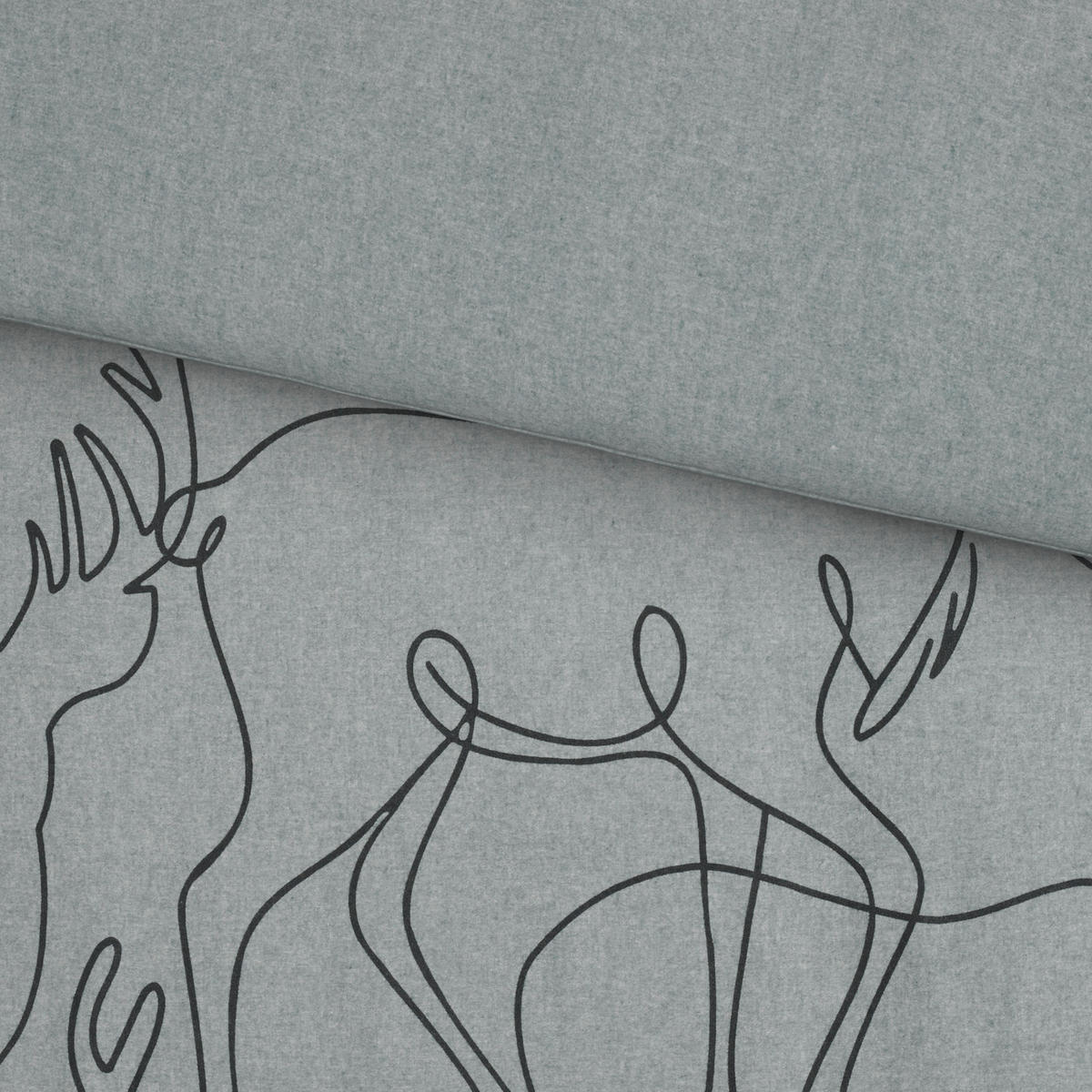 BETTWÄSCHE Flanell 135/200 cm  - Hellgrau, Design, Textil (135/200cm) - Novel