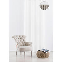 Perdea Confecționată transparent  - alb, Basics, textil (24/31/10cm)