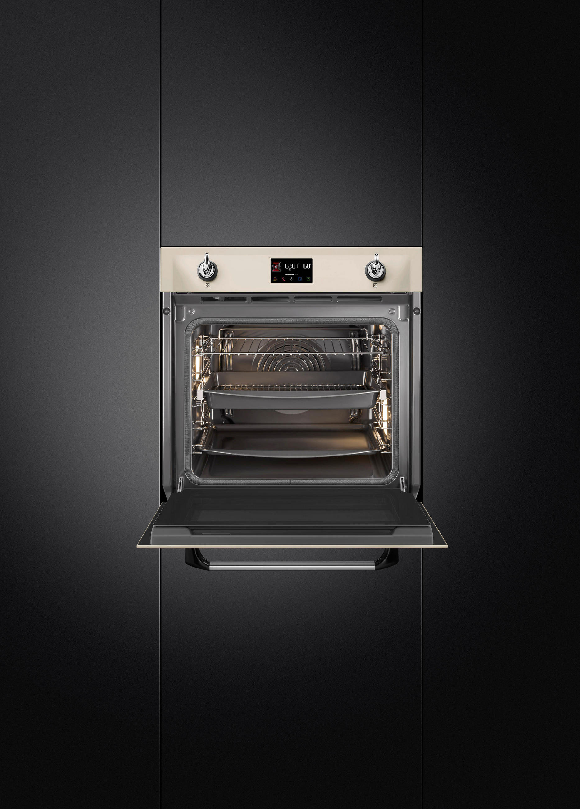 EINBAUBACKOFEN SOP6902S2PP  - Creme, Basics, Glas/Metall (59,7/59,2/54,8cm) - SMEG