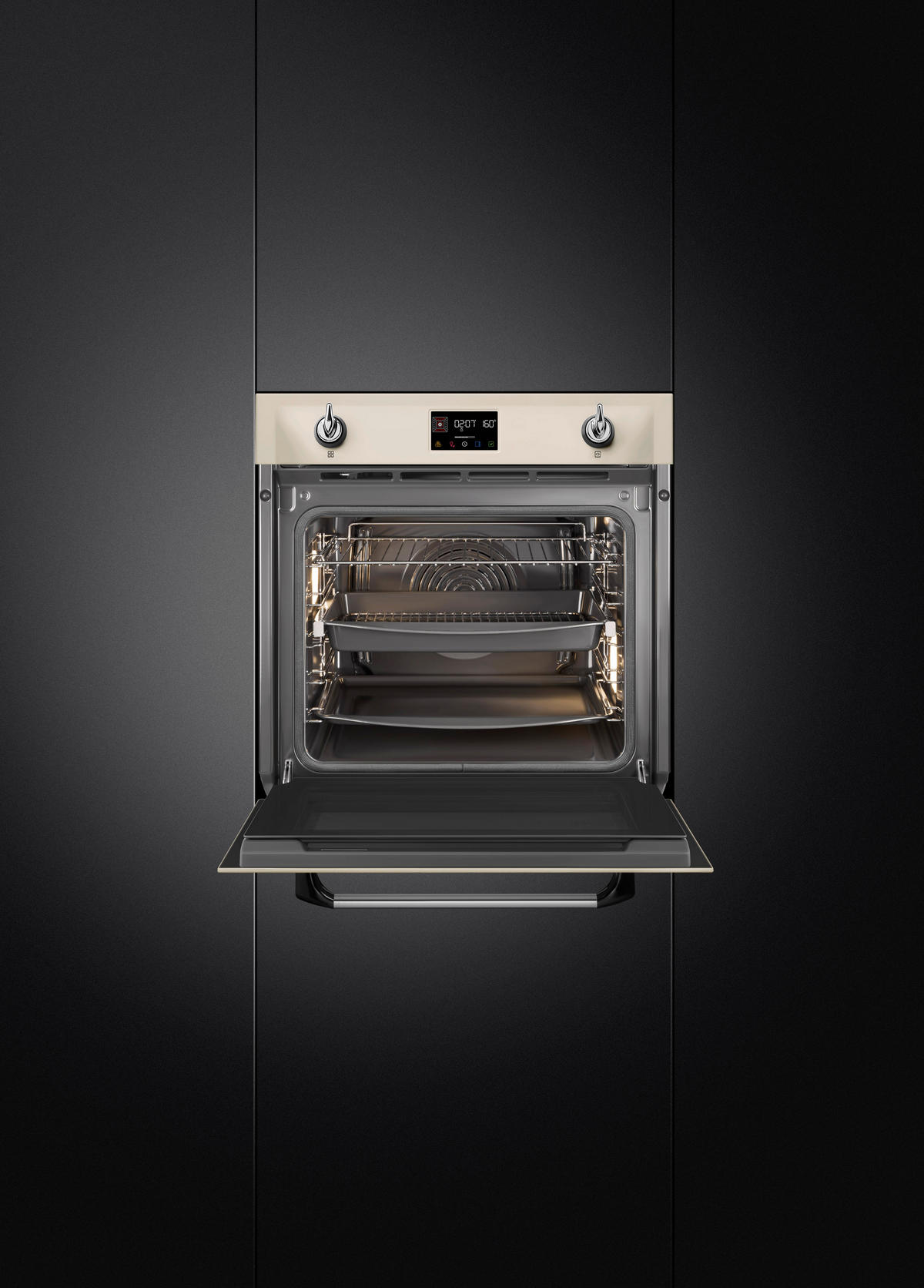 EINBAUBACKOFEN SOP6902S2PP  - Creme, Basics, Glas/Metall (59,7/59,2/54,8cm) - SMEG
