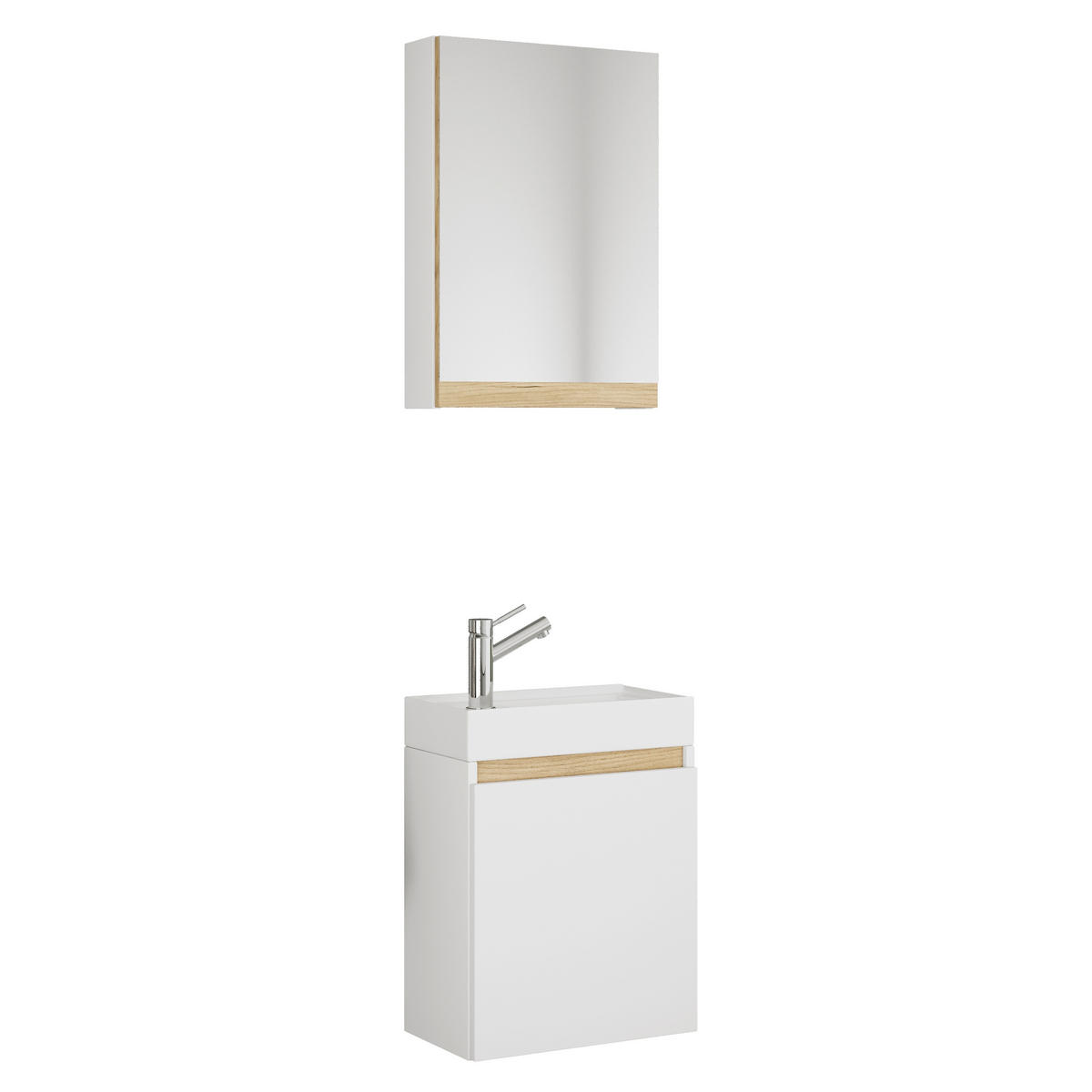  41 cm  - vit/honungsek, Trend, trämaterial/keramik (41cm) - MID.YOU