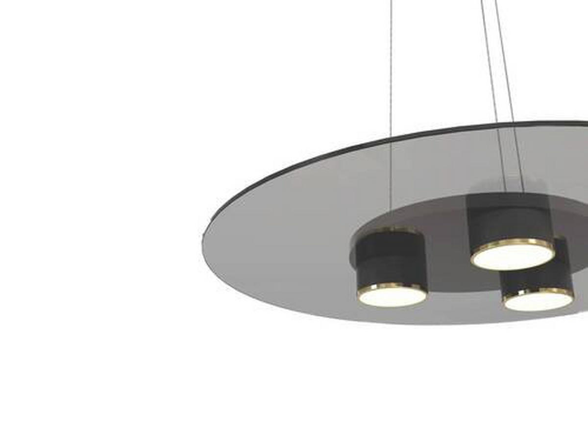 LED-HÄNGELEUCHTE 60/150 cm  - Goldfarben/Schwarz, Design, Glas/Metall (60/150cm)