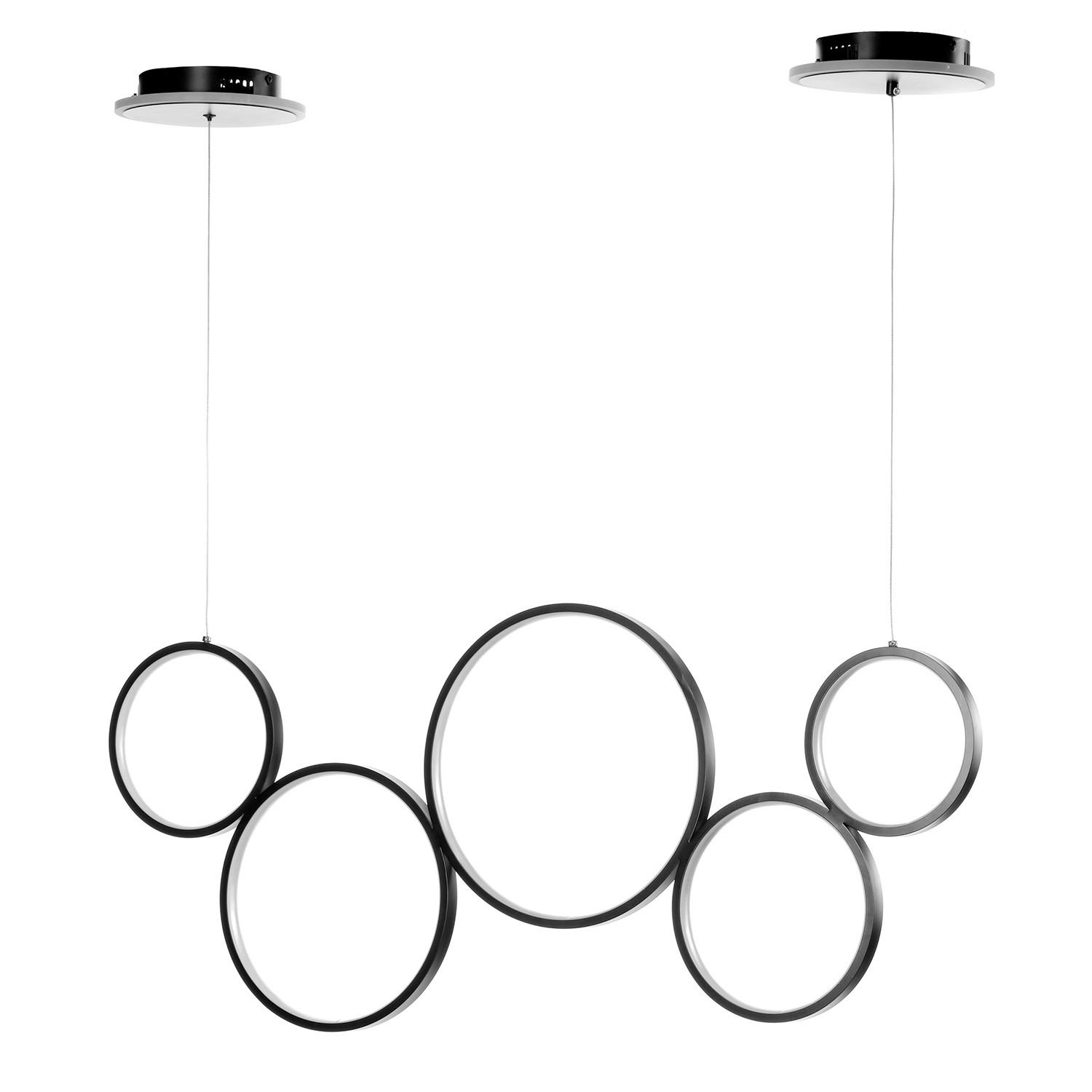 XXXLutz Led-Hängeleuchte Schwarz 20x170x99 cm