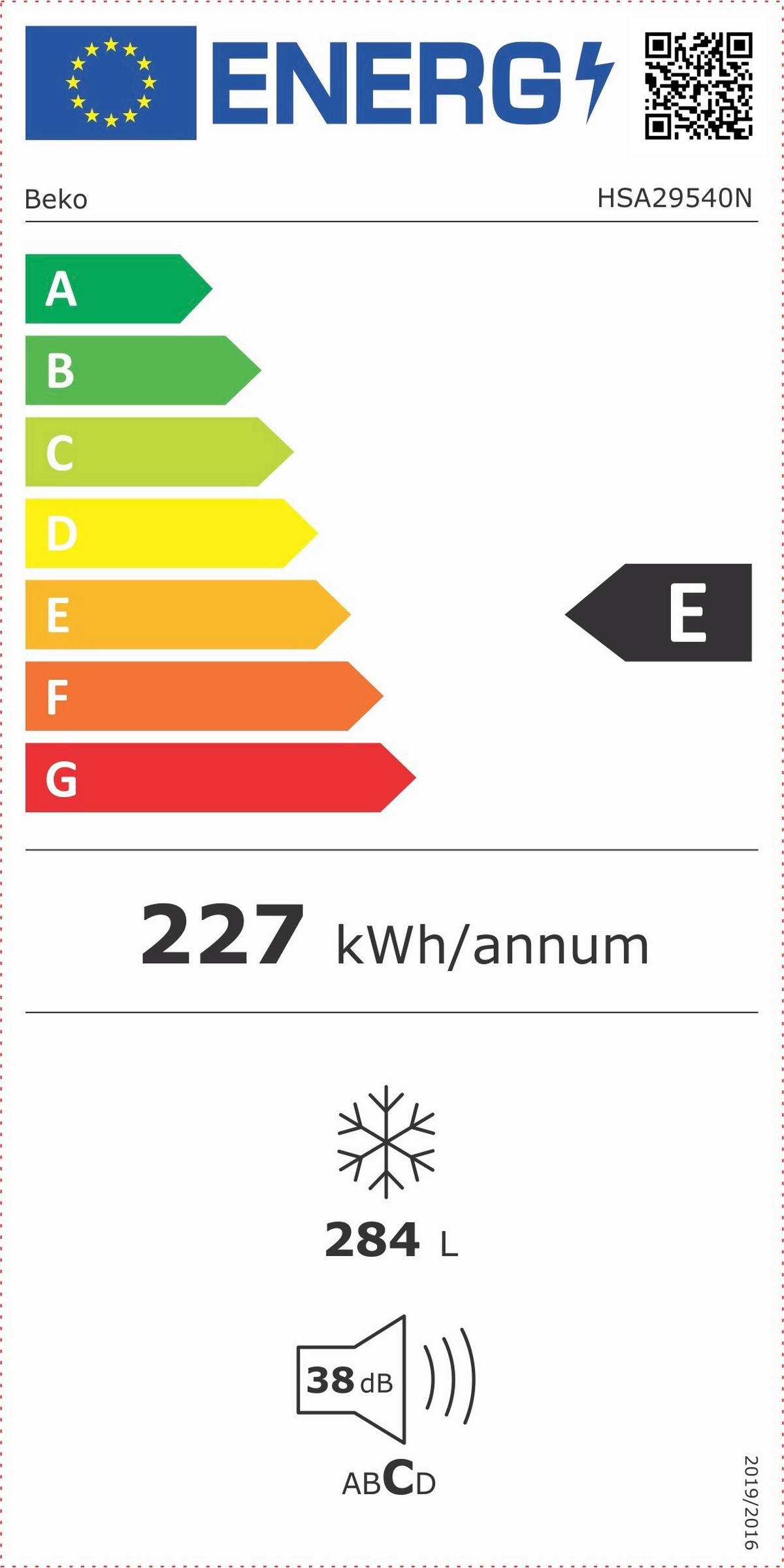 GEFRIERTRUHE HSA29540N  - Weiß, Basics (129/86/67,5cm) - Beko
