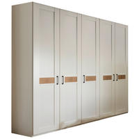 DREHTÜRENSCHRANK 250/216/60 cm,  in Weiß, Eiche Bianco, 5-türig  - Eiche Bianco/Schwarz, LIFESTYLE, Holzwerkstoff/Metall (250/216/60cm) - Landscape