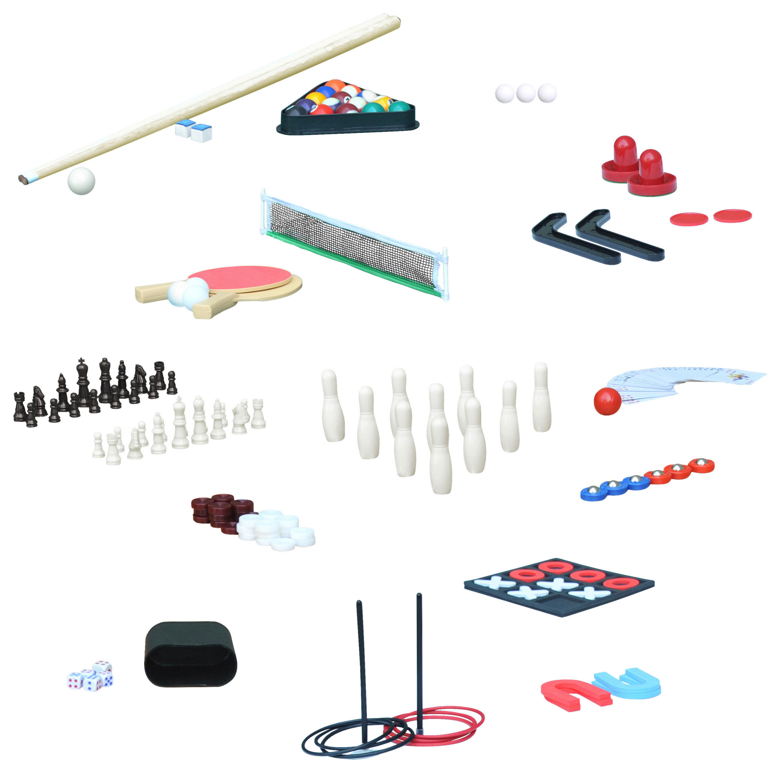 MULTISPIELTISCH 16-IN-1 COUGAR - Schwarz, Konventionell, Holz (61/81/119,00cm)