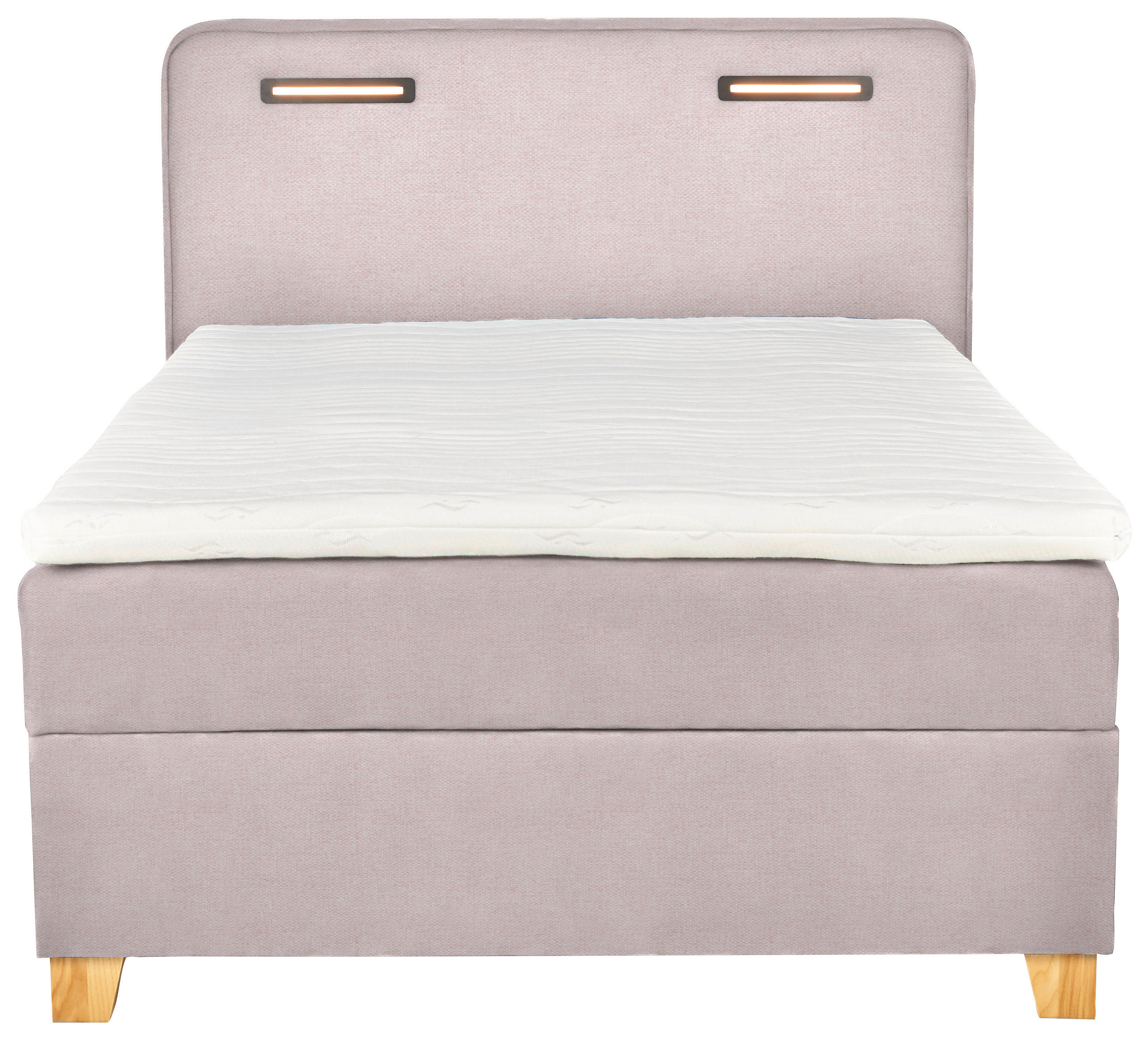 BOXBETT 120/200 cm  in Hellrosa  - Hellrosa, Konventionell, Holz/Textil (120/200cm) - Moderano