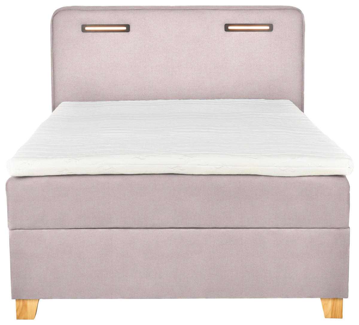 BOXBETT 120/200 cm  in Hellrosa  - Hellrosa, Konventionell, Holz/Textil (120/200cm) - Moderano