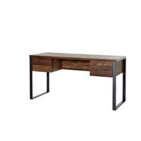 SCHREIBTISCH 152,4/60/76,2 cm Eichefarben Stauraum  - Eichefarben/Anthrazit, LIFESTYLE, Holzwerkstoff/Metall (152,4/60/76,2cm)