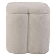 HOCKER Chenille Creme  - Creme, Design, Textil (43/46/43cm) - Xora