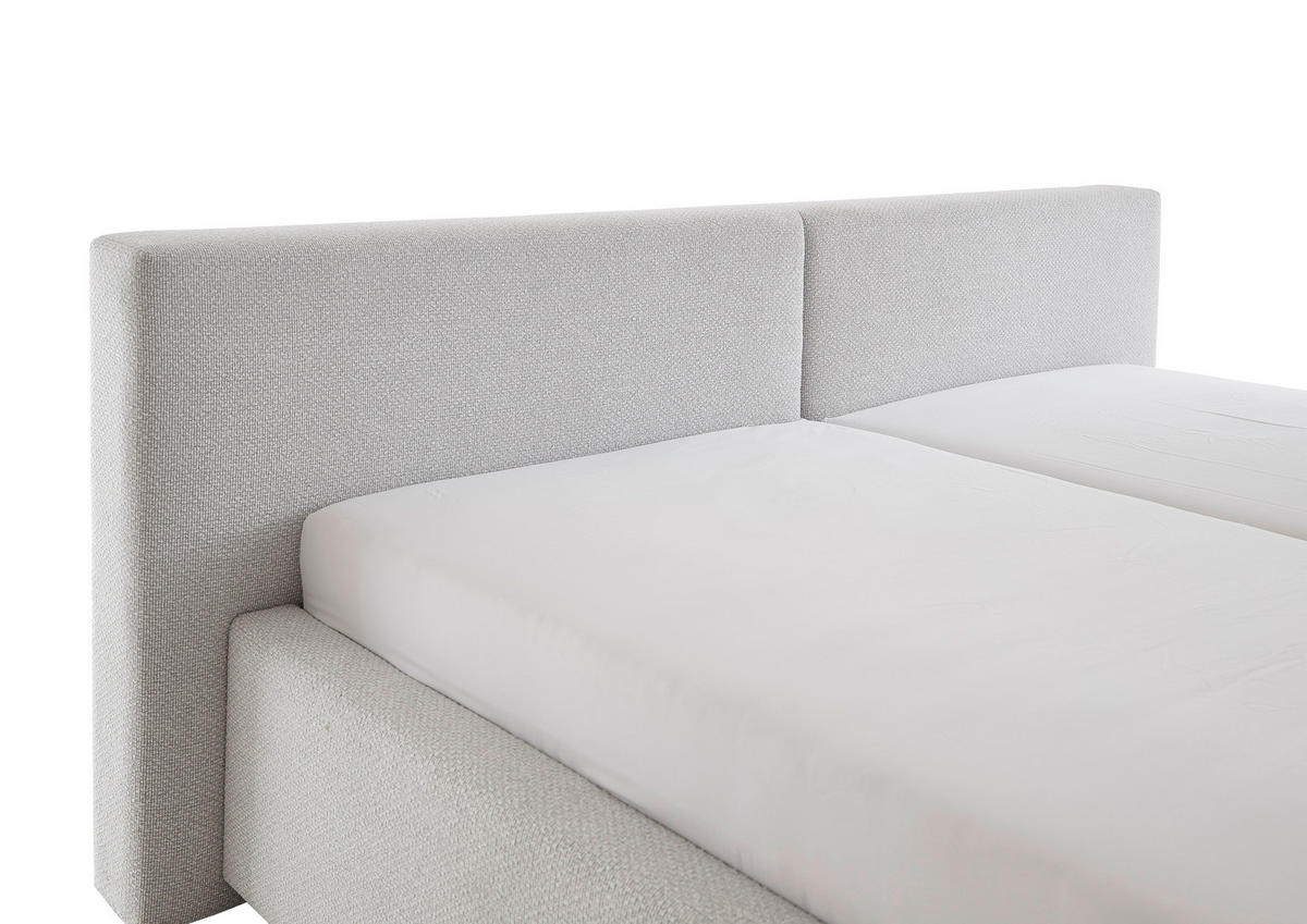 POLSTERBETT 160/200 cm  in Hellgrau  - Hellgrau, Basics, Holz/Textil (160/200cm) - Boxxx