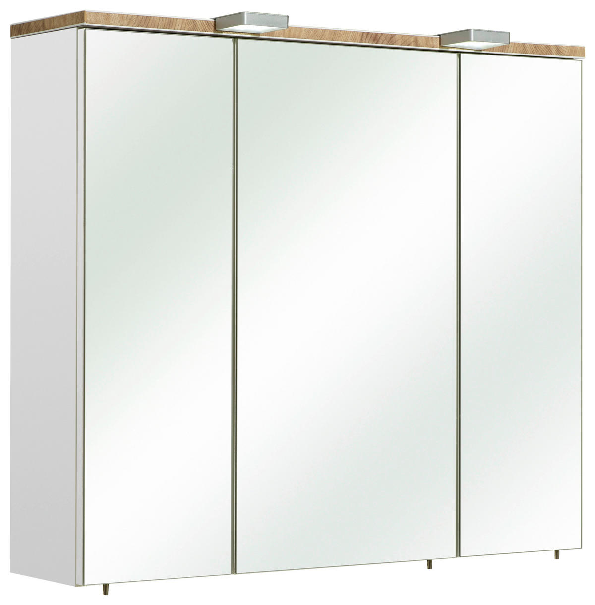 ORMARIĆ SA OGLEDALOM  bela  - bela, Konvencionalno, staklo/metal (80/70/20cm) - Xora