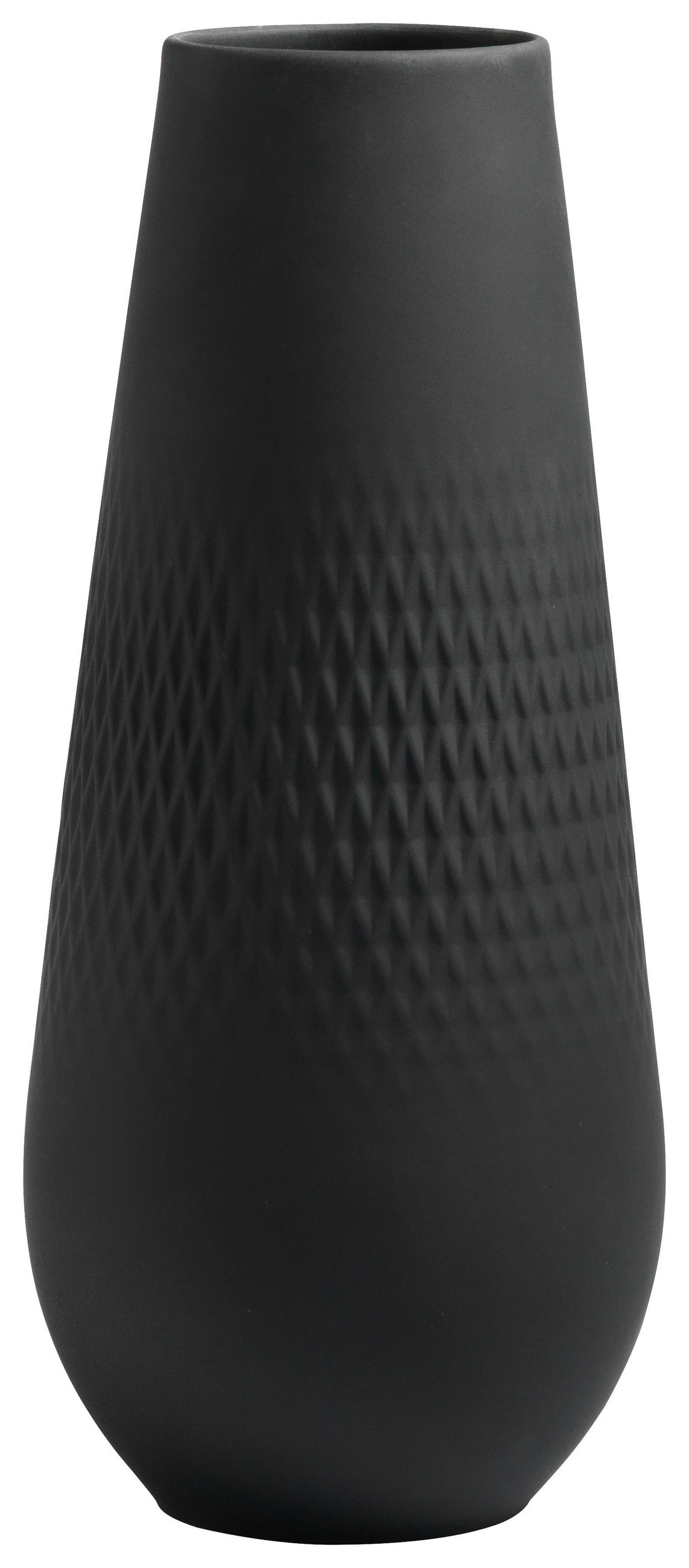 VASE Manufacture Collier 26 cm  - Schwarz, Design, Keramik (11,5/11,5/26cm) - Villeroy & Boch