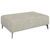 HOCKER in Textil Naturfarben  - Schwarz/Naturfarben, MODERN, Textil/Metall (130/44/85cm) - Carryhome