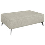 HOCKER in Textil Naturfarben  - Schwarz/Naturfarben, MODERN, Textil/Metall (130/44/85cm) - Carryhome