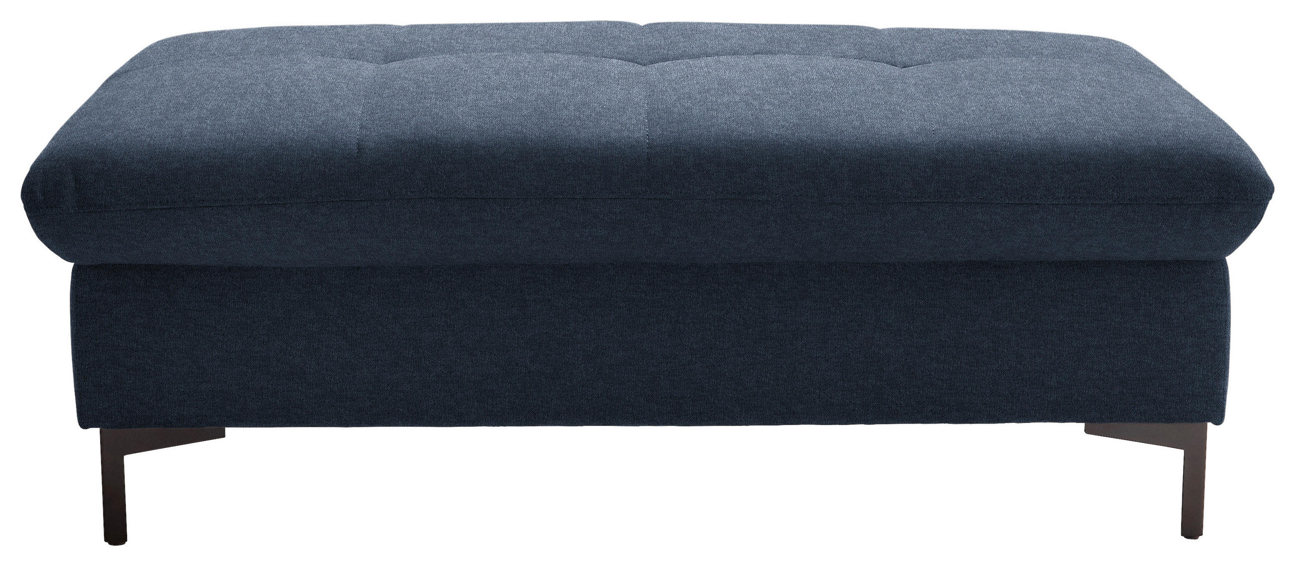 HOCKER in Textil Dunkelblau  - Schwarz/Dunkelblau, Design, Textil (124/46/68cm) - Xora