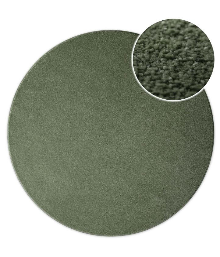 WEBTEPPICH  Wohnzimmer 200 cm Esprit Olivgrün rund  - Olivgrün, Basics, Textil (200cm) - Esprit