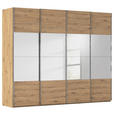 SCHWEBETÜRENSCHRANK 271/223/68 cm 4-türig Eiche Artisan  - Chromfarben/Eiche Artisan, Design, Holzwerkstoff/Metall (271/223/68cm) - Novel