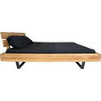 BALKENBETT 180/200 cm  in   - Schwarz, Natur, Holz/Metall (180/200cm) - Carryhome