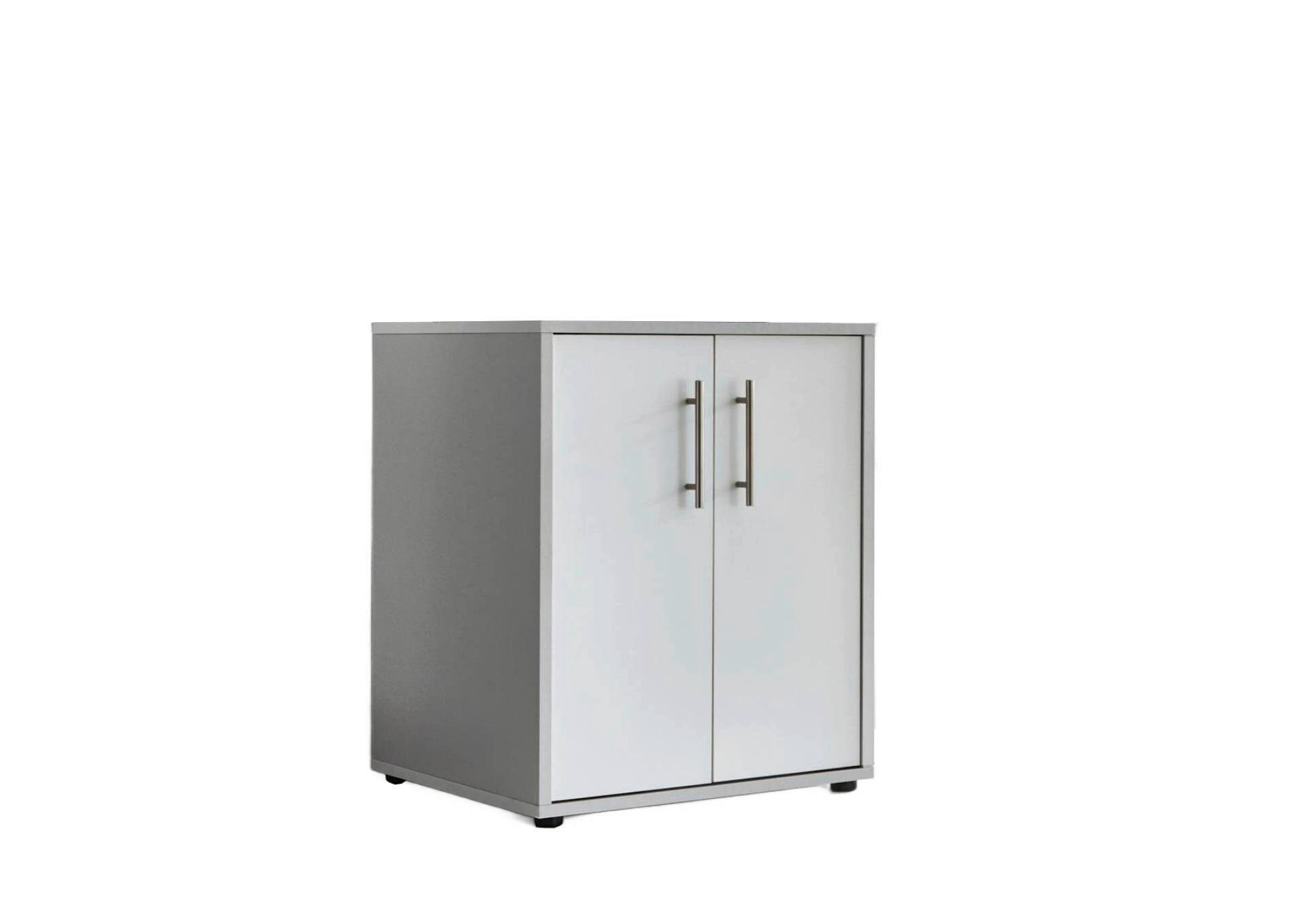 AKTENSCHRANK Grau, Weiß  - Weiß/Grau, MODERN, Holzwerkstoff (54/74/50cm) - MID.YOU