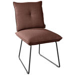 STUHL  in Stahl Struktur Metall, Textil  - Schwarz/Kupferfarben, Design, Textil/Metall (51/90/70cm) - Dieter Knoll