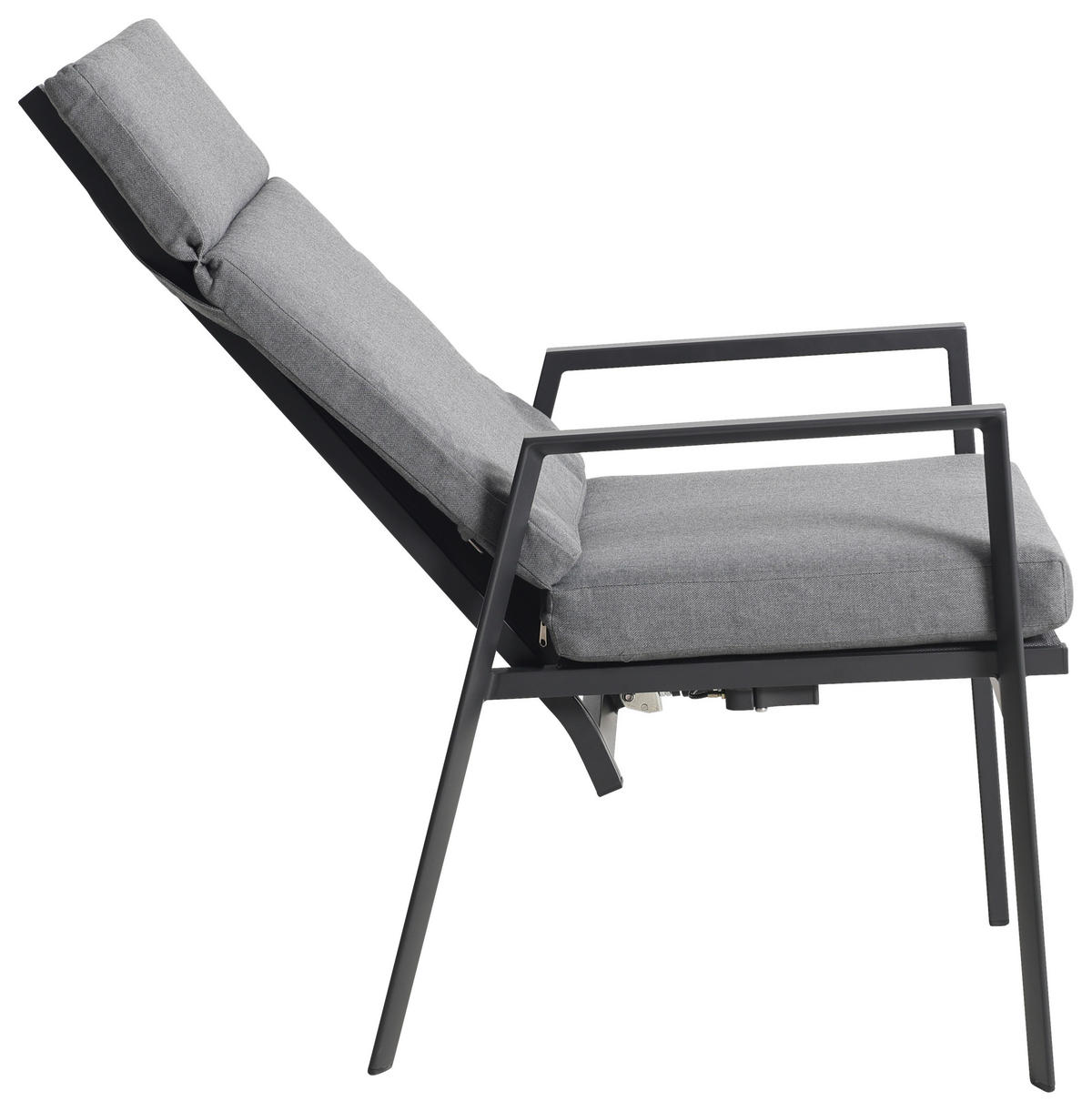 GARTENSESSEL Aluminium Grau  - Grau, Design, Textil/Metall (56,5/105/69,5cm) - Ambia Garden