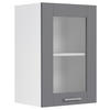 KÜCHENOBERSCHRANK 40/60/31 cm  in Anthrazit, Weiß  - Anthrazit/Silberfarben, Trend, Glas/Holzwerkstoff (40/60/31cm) - MID.YOU