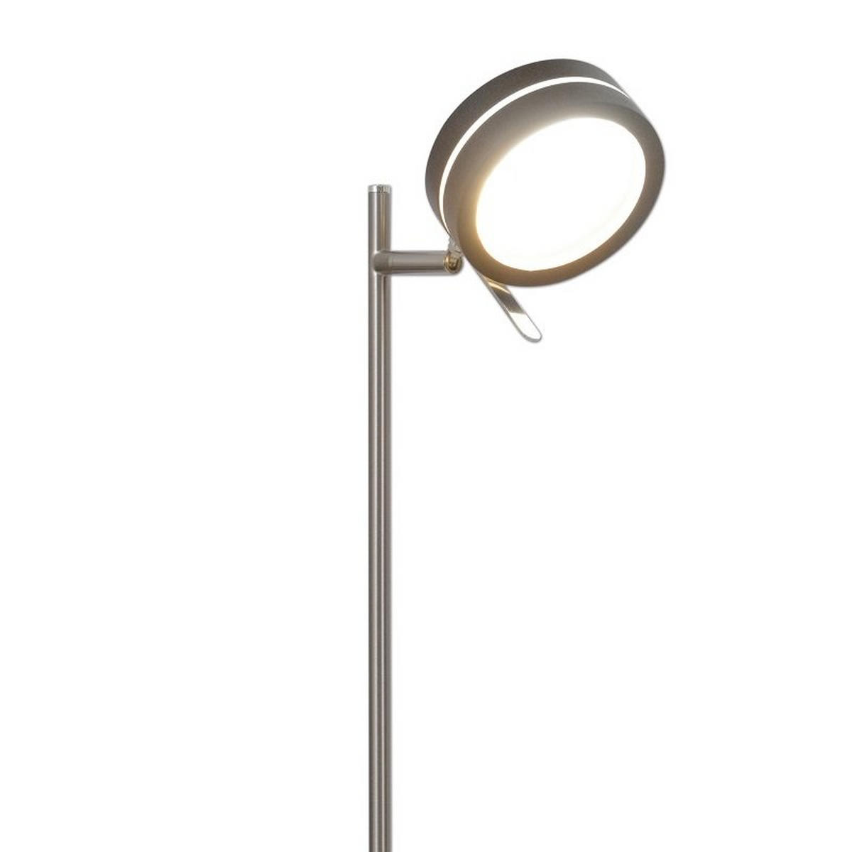 LED-STEHLEUCHTE 15/129 cm    - Chromfarben/Braun, Design, Holz/Metall (15/129cm) - Näve