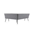 ECKBANK 210/170 cm  in Grau  - Schwarz/Grau, Design, Textil/Metall (210/170cm) - Hom`in
