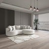 ECKSOFA LEVI Creme Velours, Struktur  - Creme/Schwarz, MODERN, Kunststoff/Textil (287/168cm) - Livetastic