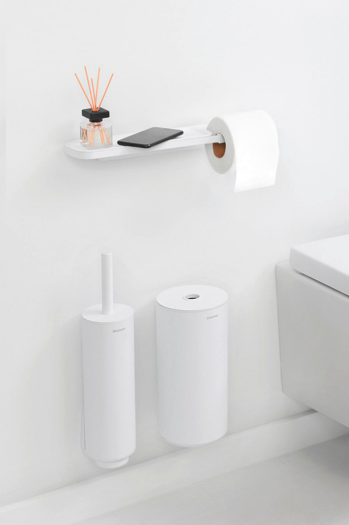 DRŽAČ TOALET-PAPIRA  bela  metal  - bela, Osnovno, metal (42.1/4.4/8.9cm) - Brabantia