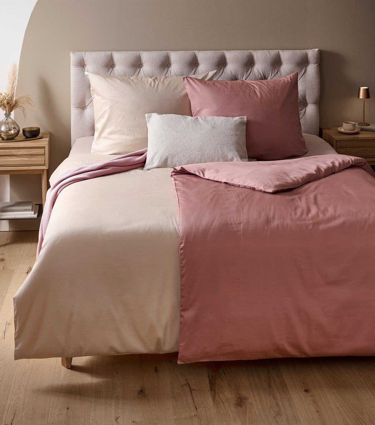 POSTELJINA TANJA 200/200 cm saten bež  - bež, Osnovno, tekstil (200/200cm) - Novel