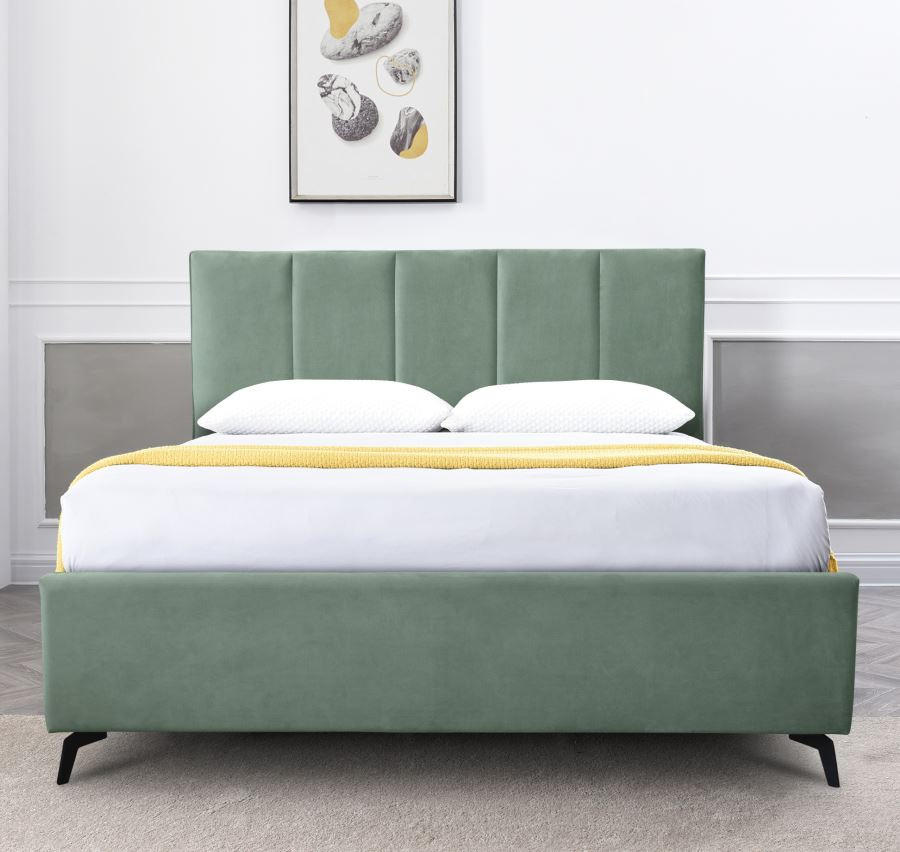 KREVET 177/110/217 cm 160/200 cm      - boja hroma, Moderno, drvo/tekstil (160/200cm) - Hom`in