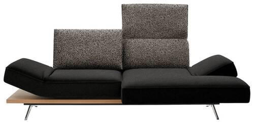 ECKSOFA in Flachgewebe Dunkelgrün  - Chromfarben/Dunkelgrün, Design, Holz/Textil (240/132cm) - Koinor