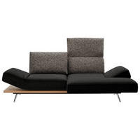 ECKSOFA in Flachgewebe Dunkelgrün  - Chromfarben/Dunkelgrün, Design, Holz/Textil (240/132cm) - Koinor